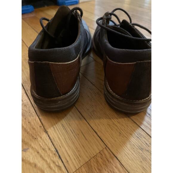 Men’s Size 9 Bullboxer Shoes Casual Cap Toe Oxford Brown Leather Lace Up Low Top - Picture 5 of 6